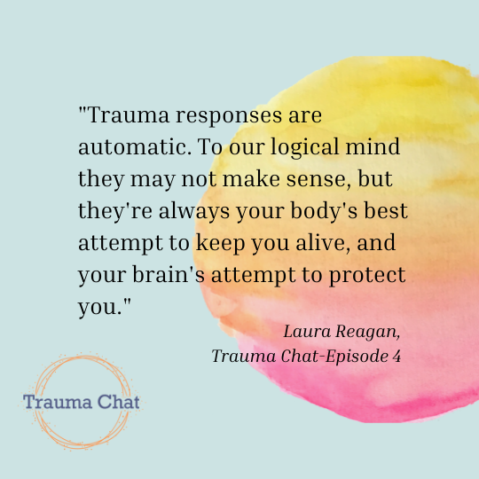 Quote from Laura Reagan of Trauma Therapy Chat and therapy chat podcast. Its time to take back your power and understand the effects of trauma on the body. Let's work on getting you a trauma therapist that can help you understand. Check out our counseling directory for support. Montgomery, Al 36109 | San Diego, CA 92101  | Denver, CO 80202 | Colorado Springs, CO 80907